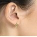 Forever Gold Plated Austrian Crystal Cross Earring E5CRG 106231